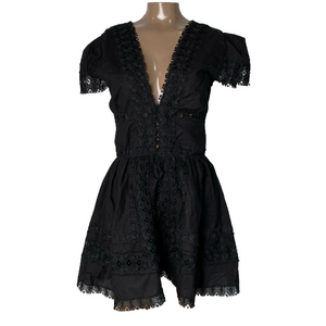 green emerald velvet dress Peixoto Ora Cotton Embroidered Mini Dress Swim Cover Up  DGFOutlet